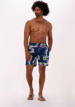 blauwe scotch & soda zwembroeken recycled polyester printed swimshort