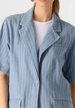 blauwe second female gilet layne ss blazer