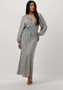 blauwe second female maxi jurk rattan dress