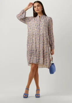 blauwe second female mini jurk poppi dress
