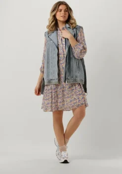 blauwe second female mini jurk poppi dress