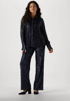 blauwe second female wijde broek moonshine trousers