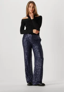 blauwe second female wijde broek moonshine trousers