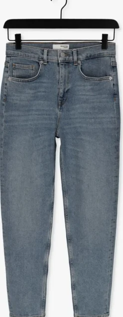 blauwe selected femme mom jeans felina hw mom lair blue jeans