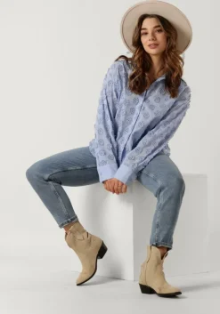 blauwe selected femme mom jeans felina hw mom lair blue jeans