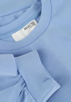 blauwe selected femme top slftenny 3/4 sweat top