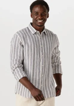 blauwe selected homme casual overhemd slhregkylian mix ls shirt