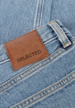 blauwe selected homme straight leg jeans slh196-straight ben kori jeans noos