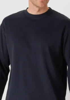 blauwe selected homme t-shirt slhlooseoscar ls o-neck tee noos