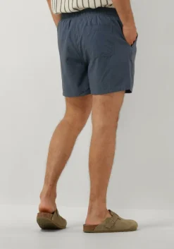 blauwe selected homme zwembroeken slhcooper seersucker swimshorts