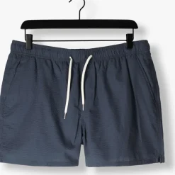 blauwe selected homme zwembroeken slhcooper seersucker swimshorts