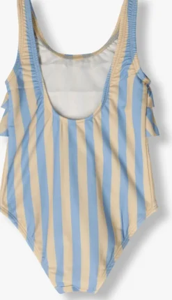 blauwe sproet & sprout badpakken swimsuit chest ruffle stripes