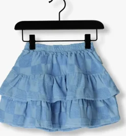 blauwe sproet & sprout minirok skirt terry blocks