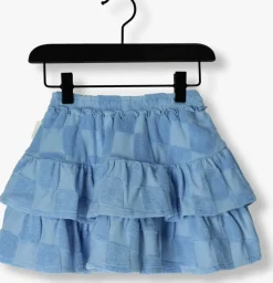 blauwe sproet & sprout minirok skirt terry blocks