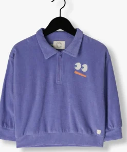 blauwe sproet & sprout sweater polo sweatshirt