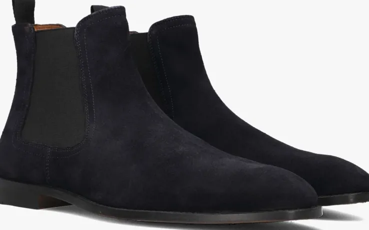 blauwe stefano lauran chelsea boots sl124h500