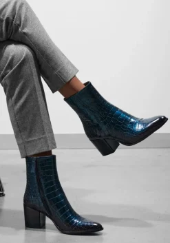 blauwe stefano lauran enkellaarsjes 595-08