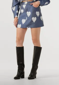 blauwe studio amaya minirok star skirt