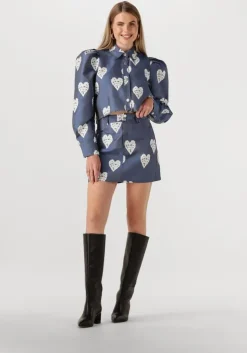 blauwe studio amaya spijkerjas heart jacket