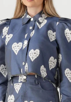 blauwe studio amaya spijkerjas heart jacket