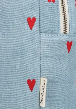 blauwe studio noos rugtas denim hearts mini backpack
