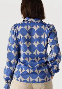 blauwe summum blouses blouse two tone print