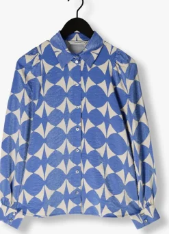 blauwe summum blouses blouse two tone print