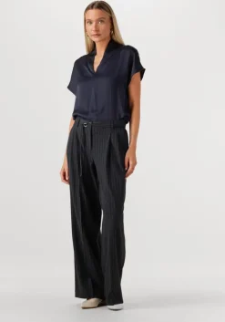 blauwe summum pantalon trousers wide pinstripe