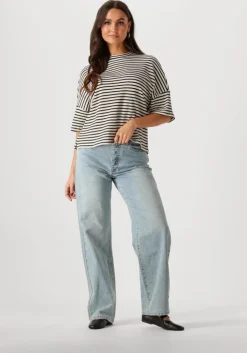 blauwe summum straight leg jeans straight fit jeans vintage