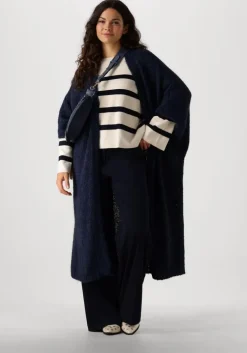 blauwe summum vest kimono cardigan rustic mohair blend knit