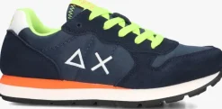 blauwe sun68 lage sneakers boys tom fluo