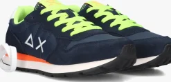 blauwe sun68 lage sneakers boys tom fluo