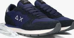 blauwe sun68 lage sneakers ally solid nylon