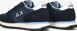 blauwe sun68 lage sneakers ally solid nylon