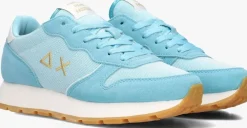 blauwe sun68 lage sneakers ally glitter