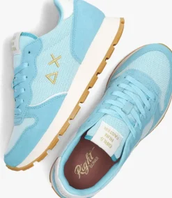 blauwe sun68 lage sneakers ally glitter