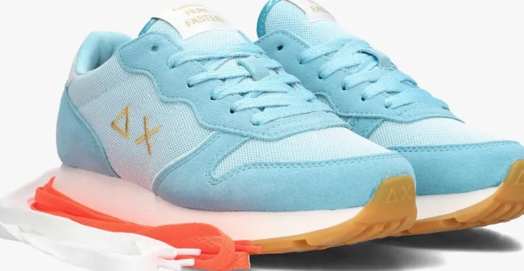 blauwe sun68 lage sneakers ally glitter