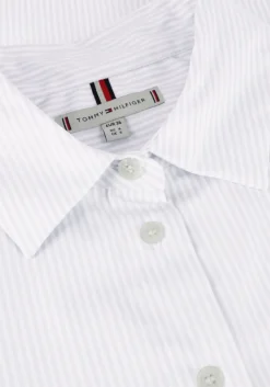 blauwe tommy hilfiger blouses ess poplin regular shirt