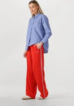 blauwe tommy hilfiger blouses ess poplin easy fit shirt