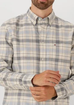 blauwe tommy hilfiger casual overhemd herit oxfd rwb check rf shirt