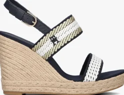blauwe tommy hilfiger espadrilles golden webbing