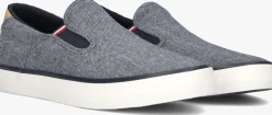 blauwe tommy hilfiger instappers tommy hilfiger hi vulc low slipon chambray
