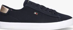 blauwe tommy hilfiger lage sneakers vulc canvas lace up