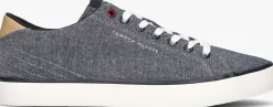 blauwe tommy hilfiger lage sneakers tommy hilfiger vulc low chambray