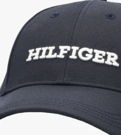 blauwe tommy hilfiger pet th monotype canvas 6 panel cap