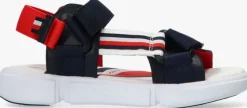 blauwe tommy hilfiger platte sandalen 31111