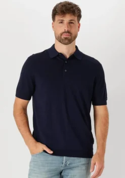 blauwe tommy hilfiger polo dc cotton lyocell polo