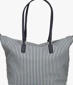 blauwe tommy hilfiger schoudertas poppy summer tote