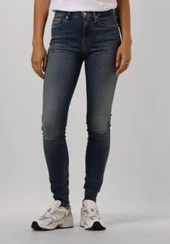 blauwe tommy hilfiger skinny jeans como skinny rw pat