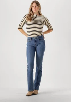 blauwe tommy hilfiger slim fit jeans bootcut rw mid blue